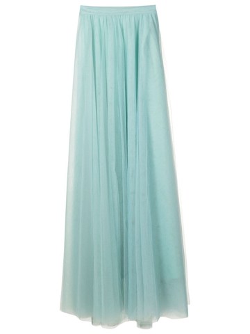 Gloria Coelho - tulle maxi skirt - women - Polyamide - M - Green