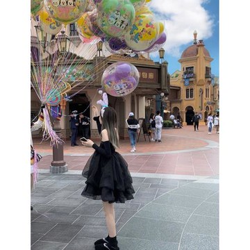 法式初戀連衣裙子凡爾賽純欲歐根紗迪士尼在逃公主仙女蓬蓬裙早秋