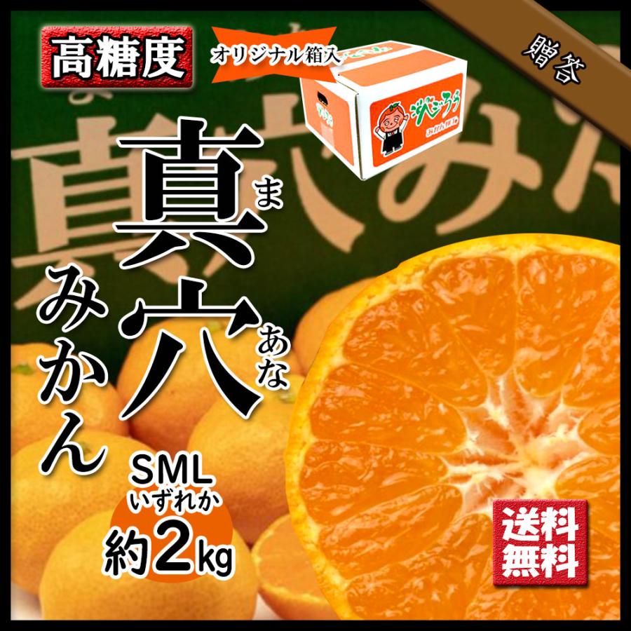 真穴みかん みかん 贈答 お歳暮 真穴 約2ｋｇ S M L いずれか 送料無料 愛媛県産