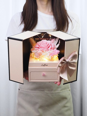 情人節禮物 永生花飾物盒 - 5色可選