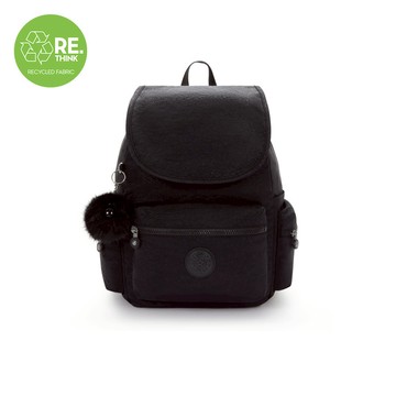 墨黑壓印多袋收納實用後背包-EZRA