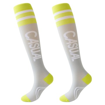 PORABELLA 女款亮眼運動壓力襪  灰色  22~26cm