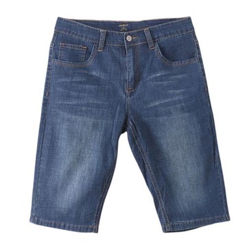 諾諾E站 2025夏季新款 時尚男士牛仔短褲馬褲拉鏈五分褲潮 牛系列