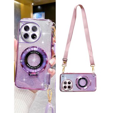 適用OnePlus/一加12手機殼車載磁吸支架一加11閃粉10pro硅膠一加13軟殼ace3鏡頭全包防摔Ace2V斜挎可背帶掛繩