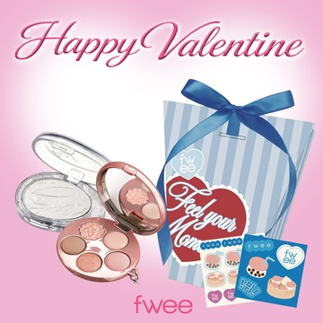 快速出貨 我愛你💕【fwee】Pocket眼影盤+聚光晶石打亮餅+品牌貼紙(獨家禮盒)