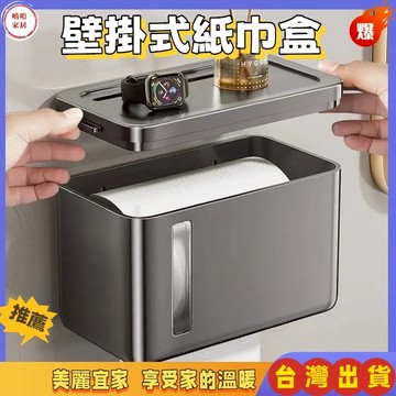 優選🏆方形纸巾盒 衛生紙收納 浴室置物架 衛生間廁所免打孔壁掛面紙架紙巾盒 捲筒衛生紙架 衛生紙盒