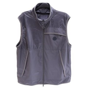 MONCLER 簡約風雙向雙拉鍊薄款防風背心(灰)
