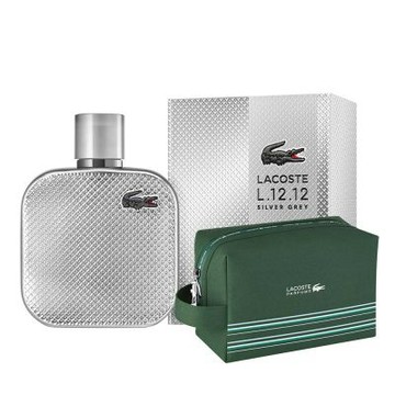 LACOSTE 經典流光銀灰淡香精/經典流光玫瑰淡香精100ml任選(贈條紋盥洗包)