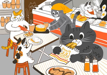 孔版海報-宵夜是豆漿