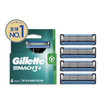 【Gillette 吉列 】Mach3 鋒速系列刮鬍刀頭 4刀組