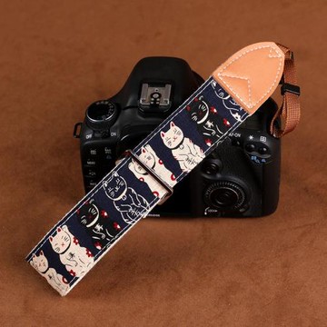 手工縫制福貓相機腕帶手腕帶加厚柔軟使用尼康富士索尼相機掛繩