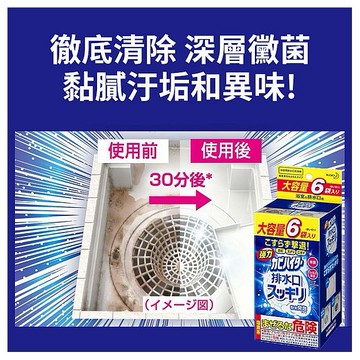 日本 花王 KAO~排水口發泡清潔粉(40gX6入) 大盒 超值6入裝