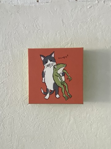 帆布藝術中吉橙