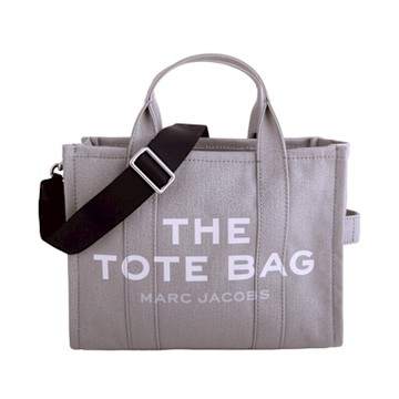 MARC JACOBS   TRAVELER 字母帆布兩用托特包(淺灰色)中款