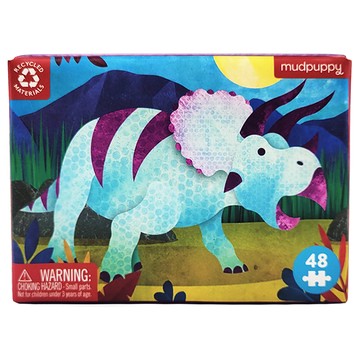 mudpuppy 迷你拼圖 三角龍  48片  1盒