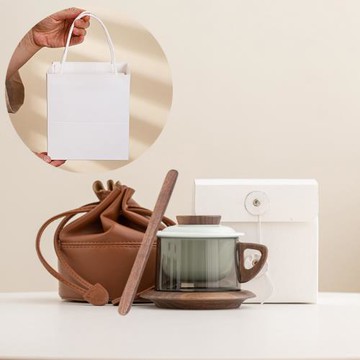 陶瓷玻璃茶咖杯 戶外旅行咖啡杯 過濾水杯商務套裝伴手禮印刷LOGO