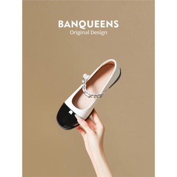 半曲小香風平底單鞋女2026年新款春法式溫柔晚晚低跟白色瑪麗珍鞋