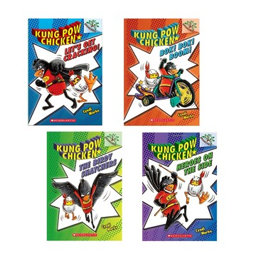 【精選組合】Kung Pow Chicken 1~4套書 {共4本}(有聲版) / Scholastic出版社旗艦店