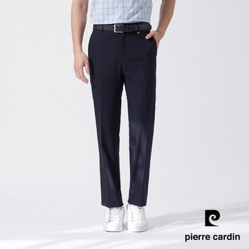 pierre cardin 皮爾卡登 男款 彈性暗紋平口舒適長褲-丈青色(5247850-38)
