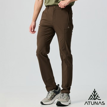 【ATUNAS 歐都納】男蚊瘋不動彈性長褲A1PA2511M鐵褐