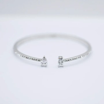 SWAROVSKI 施華洛世奇 Attract 闊手鐲 鍍白金色