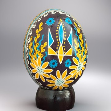烏克蘭復活節彩蛋 純手工彩繪雞蛋殼 胡特爾式彩蛋