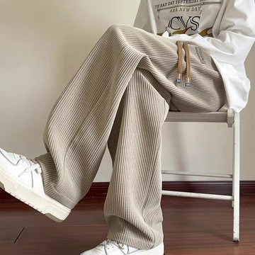 男大尺碼長褲 加絨加厚長褲 燈芯絨褲子 男秋冬長褲 運動衛褲 直筒闊腿褲 男褲黑色加絨長筒褲 保暖  M117