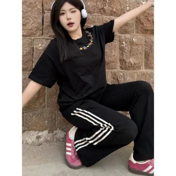 碧梨同款火柴人高幫魔術貼女男鞋