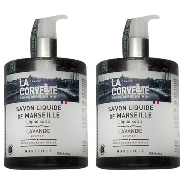 LA CORVETTE 法釩馬賽莊園 經典馬賽皂液 薰衣草  500ml  2瓶