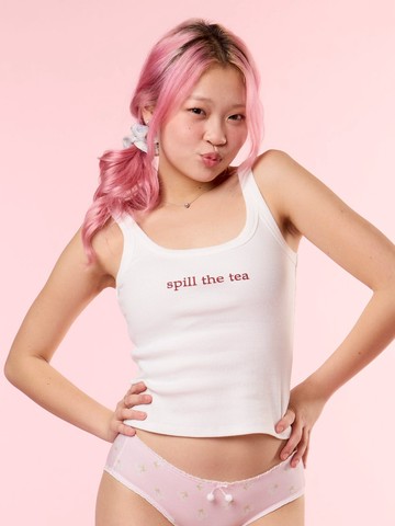 ANISSA, 棉質羅紋吊帶背心