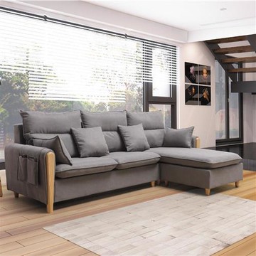 【AS】波士頓L型布沙發-234x161x93cm