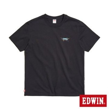 EDWIN 男裝 夏日印花短袖T恤-黑色