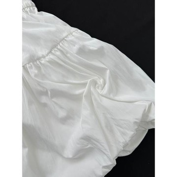 黑色花苞短裙女夏季2025新款高腰a字泡泡蓬蓬裙小個子蛋糕半身裙