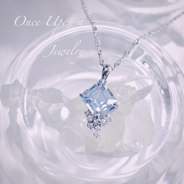 不融冰 | 海藍寶 925銀鍍k金 吊墜