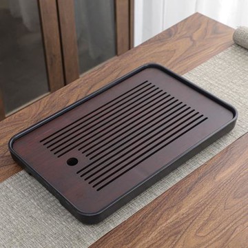 家用密胺茶盤現代簡約小茶臺密胺干泡瀝水功夫茶具儲水竹托盤套裝