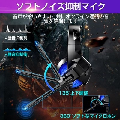 ヘッドホン ゲーミング ヘッドセット switch ps4 折り畳み式