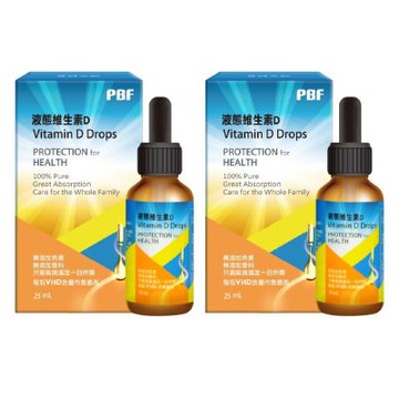 PBF 寶齡富錦 液態維生素D 高劑量滴劑 25ml x 2入組