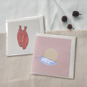 【紙品 • 小摺卡】鹹魚 • 附方形質感信封