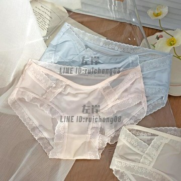 女士純欲女內褲 夏季薄款性感蕾絲速干甜美少女風三角褲【雲木雜貨】