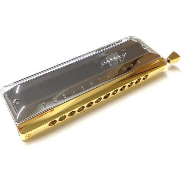 HOHNER クロマチックハーモニカ アマデウス 7544 48 12穴 3オクターブ クリスタル 樹脂ボディ 金メッキ マウスピース ハーモニカ　北海道 沖縄 離島不可