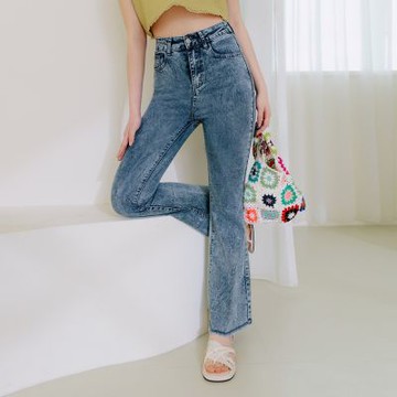 OB嚴選中大尺碼-PLUS+長纖腿．高腰牛仔喇叭褲(短版/一般/加長)《BA6978》