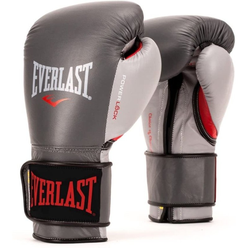 Everlast PowerLock Pro トレーニンググローブ 14オンス グレー