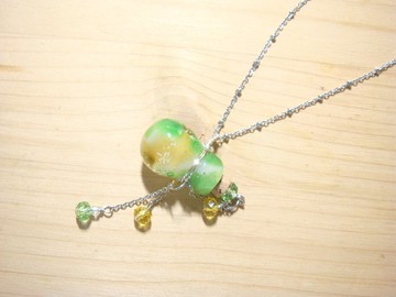 柚子林琉璃 -精油瓶 /聞香瓶 項鍊 -春天的呢喃(圓瓶+夜光款)