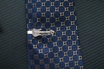 吉他簡約領帶夾金屬樂器領帶夾配件禮盒裝