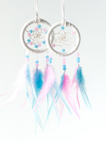 七夕情人節 -小小浪漫 - 夢幻馬卡龍色系 捕夢網 7cm - 生日禮物