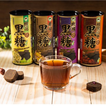 台灣上青黑糖塊罐裝220g