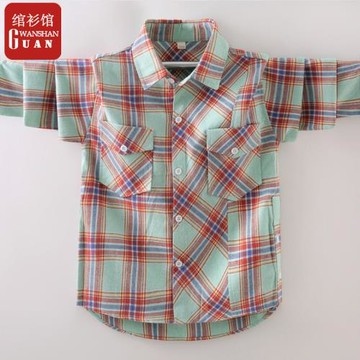 童裝男童格子襯衫2023春秋洋氣兒童口袋襯衣春裝上衣男寶春裝長袖
