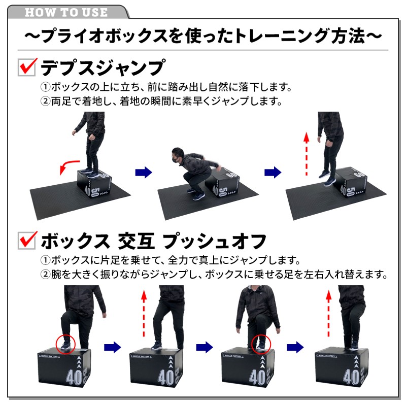 プライオボックス ソフト 40×50×60cm プライオメトリクス ボックス