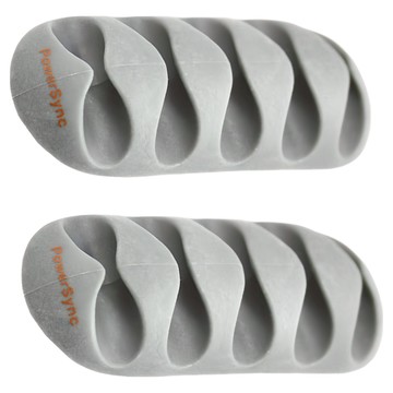 PowerSync 群加 黏貼式桌面固線器 五孔 BBA-801 灰色  2個