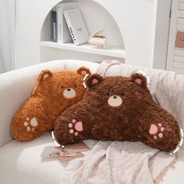 新品卡通小熊抱枕秋冬季居家沙發靠枕雙面絨床上床頭靠墊抱枕好物